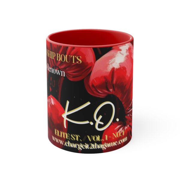 KO | MEN’S BOXER BOXING GLOVES SPORTS CLUB THEME STYLE ACCENT MUG – 11oz (RED FINISH) | CHARGEIT2THAGAME | ELITE ST. – SEASON 1 COLLECTION | The Perfect Gift for Boxers, Boxing Fans & Fighters