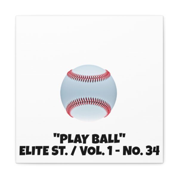 PLAY BALL I BASEBALL DUGOUT DIAMOND PLAYER THEME STYLE CANVAS GALLERY WRAPS (16″ x 16″ / 20" x 20" / 24" x 24" / 36" x 36") | CHARGEIT2THAGAME | ELITE ST. – SEASON 1 COLLECTION | The Perfect Gift for Baseball Fans and Players