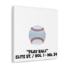 PLAY BALL I BASEBALL DUGOUT DIAMOND PLAYER THEME STYLE CANVAS GALLERY WRAPS (16″ x 16″ / 20" x 20" / 24" x 24" / 36" x 36") | CHARGEIT2THAGAME | ELITE ST. – SEASON 1 COLLECTION | The Perfect Gift for Baseball Fans and Players - Image 2