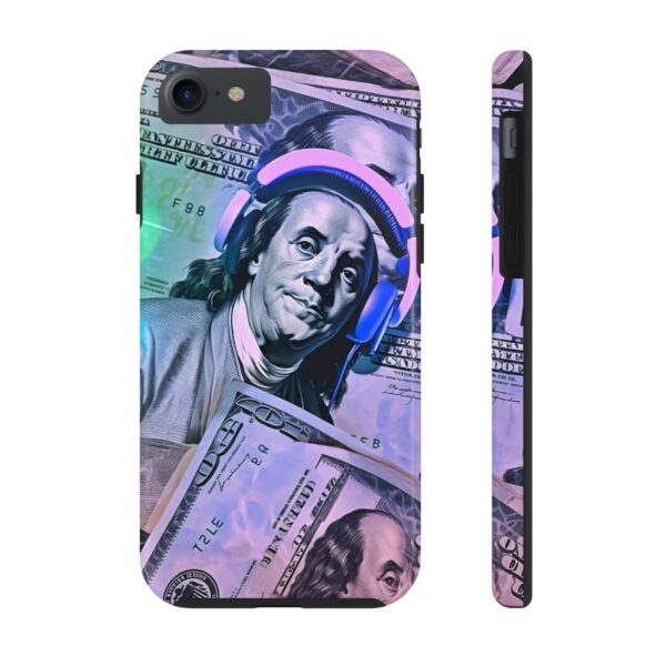 MONEY CALL | RETRO PURPLE POP $100 BILL THEME STYLE IPHONE 7, 8, X, 11, 12, 13, 14, 15 CASE | CHARGEIT2THAGAME | ELITE ST. – SEASON 1 COLLECTION | The Perfect Gift for Trendsetters & Money Enthusiasts