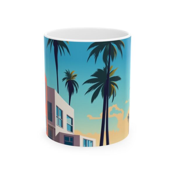 WAVES I SUNNY CALIFORNIA BEACH VACATION THEME STYLE MUG - 11oz (WHITE CERAMIC FINISH) | CHARGEIT2THAGAME | ELITE ST. – SEASON 1 COLLECTION | The Perfect Gift for California Beach Lovers