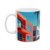 WAVES I SUNNY CALIFORNIA BEACH VACATION THEME STYLE MUG - 11oz (WHITE CERAMIC FINISH) | CHARGEIT2THAGAME | ELITE ST. – SEASON 1 COLLECTION | The Perfect Gift for California Beach Lovers - Image 3