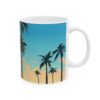 WAVES I SUNNY CALIFORNIA BEACH VACATION THEME STYLE MUG - 11oz (WHITE CERAMIC FINISH) | CHARGEIT2THAGAME | ELITE ST. – SEASON 1 COLLECTION | The Perfect Gift for California Beach Lovers - Image 4