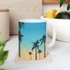 WAVES I SUNNY CALIFORNIA BEACH VACATION THEME STYLE MUG - 11oz (WHITE CERAMIC FINISH) | CHARGEIT2THAGAME | ELITE ST. – SEASON 1 COLLECTION | The Perfect Gift for California Beach Lovers - Image 8