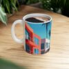 WAVES I SUNNY CALIFORNIA BEACH VACATION THEME STYLE MUG - 11oz (WHITE CERAMIC FINISH) | CHARGEIT2THAGAME | ELITE ST. – SEASON 1 COLLECTION | The Perfect Gift for California Beach Lovers - Image 9