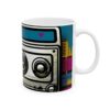 BRING BACK THE RADIO | THE MUSIC HIP-HOP LOVER THEME STYLE MUG - 11oz (WHITE CERAMIC FINISH) | CHARGEIT2THAGAME | ELITE ST. – SEASON 1 COLLECTION | The Perfect Gift for Hip-Hop and Rap Fans - Image 4