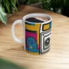 BRING BACK THE RADIO | THE MUSIC HIP-HOP LOVER THEME STYLE MUG - 11oz (WHITE CERAMIC FINISH) | CHARGEIT2THAGAME | ELITE ST. – SEASON 1 COLLECTION | The Perfect Gift for Hip-Hop and Rap Fans - Image 9