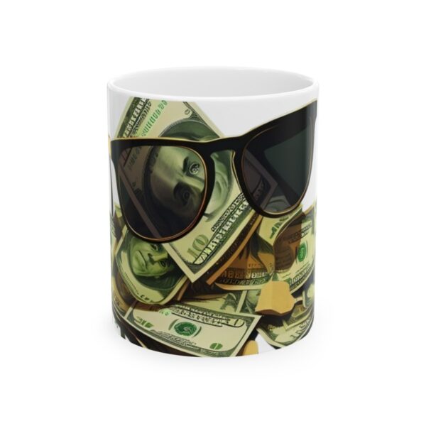 HEAR NO EVIL I MONEY TRAVEL STYLE COFFEE  MUG - 11oz (WHITE CERAMIC FINISH) I CHARGEIT2THAGAME I ELITE ST. - SEASON 1 COLLECTION I The Perfect Gift for Entrepreneurs and Hustlers