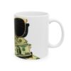 SEE NO EVIL I MONEY TRAVEL STYLE COFFEE  MUG - 11oz (WHITE CERAMIC FINISH) I CHARGEIT2THAGAME I ELITE ST. - SEASON 1 COLLECTION I The Perfect Gift for Entrepreneurs and Hustlers - Image 4