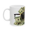 SPEAK NO EVIL I MONEY TRAVEL STYLE COFFEE  MUG - 11oz (WHITE CERAMIC FINISH) I CHARGEIT2THAGAME I ELITE ST. - SEASON 1 COLLECTION I The Perfect Gift for Entrepreneurs and Hustlers - Image 3