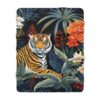 EXOTIC RAINFOREST WILD PACK SHERPA FLEECE BLANKET | JUNGLE WILDLIFE TIGER & FLOWERS THEME | CHARGEIT2THAGAME | ELITE ST. - SEASON 1 COLLECTION | The Perfect Gift for Nature Lovers and Comfort Seekers - Image 5