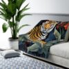 EXOTIC RAINFOREST WILD PACK SHERPA FLEECE BLANKET | JUNGLE WILDLIFE TIGER & FLOWERS THEME | CHARGEIT2THAGAME | ELITE ST. - SEASON 1 COLLECTION | The Perfect Gift for Nature Lovers and Comfort Seekers - Image 7