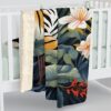 EXOTIC RAINFOREST WILD PACK SHERPA FLEECE BLANKET | JUNGLE WILDLIFE TIGER & FLOWERS THEME | CHARGEIT2THAGAME | ELITE ST. - SEASON 1 COLLECTION | The Perfect Gift for Nature Lovers and Comfort Seekers - Image 8