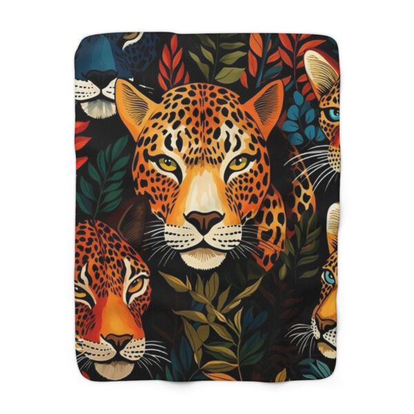 EXOTIC RAINFOREST WILD PACK SHERPA FLEECE BLANKET | JUNGLE WILDLIFE TIGER & FLOWERS THEME | CHARGEIT2THAGAME | ELITE ST. - SEASON 1 COLLECTION | The Perfect Gift for Nature Lovers and Comfort Seekers