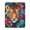 EXOTIC RAINFOREST WILD PACK SHERPA FLEECE BLANKET | JUNGLE WILDLIFE TIGER & FLOWERS THEME | CHARGEIT2THAGAME | ELITE ST. - SEASON 1 COLLECTION | The Perfect Gift for Nature Lovers and Comfort Seekers - Image 5