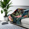 EXOTIC RAINFOREST WILD PACK SHERPA FLEECE BLANKET | JUNGLE WILDLIFE TIGER & FLOWERS THEME | CHARGEIT2THAGAME | ELITE ST. - SEASON 1 COLLECTION | The Perfect Gift for Nature Lovers and Comfort Seekers - Image 3