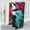 EXOTIC RAINFOREST WILD PACK SHERPA FLEECE BLANKET | JUNGLE WILDLIFE TIGER & FLOWERS THEME | CHARGEIT2THAGAME | ELITE ST. - SEASON 1 COLLECTION | The Perfect Gift for Nature Lovers and Comfort Seekers - Image 8