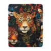 EXOTIC RAINFOREST WILD PACK SHERPA FLEECE BLANKET | JUNGLE WILDLIFE TIGER & FLOWERS THEME | CHARGEIT2THAGAME | ELITE ST. - SEASON 1 COLLECTION | The Perfect Gift for Nature Lovers and Comfort Seekers - Image 5