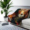 EXOTIC RAINFOREST WILD PACK SHERPA FLEECE BLANKET | JUNGLE WILDLIFE TIGER & FLOWERS THEME | CHARGEIT2THAGAME | ELITE ST. - SEASON 1 COLLECTION | The Perfect Gift for Nature Lovers and Comfort Seekers - Image 7