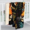 EXOTIC RAINFOREST WILD PACK SHERPA FLEECE BLANKET | JUNGLE WILDLIFE TIGER & FLOWERS THEME | CHARGEIT2THAGAME | ELITE ST. - SEASON 1 COLLECTION | The Perfect Gift for Nature Lovers and Comfort Seekers - Image 8