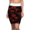 WOMEN'S BLACK PENCIL SKIRT WITH DARK RED ROSES | CHARGEIT2THAGAME | ELITE ST. - SEASON 1 COLLECTION | The Perfect Statement Piece for Any Occasion - Image 5