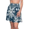 SNOWFLAKE NIGHT SKY SKATER SKIRT | WHITE SNOWFLAKE ON CHRISTMAS NIGHT BLUE BACKDROP | CHARGEIT2THAGAME | ELITE ST. - SEASON 1 COLLECTION | The Perfect Skirt for Festive Elegance - Image 5