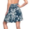 SNOWFLAKE NIGHT SKY SKATER SKIRT | WHITE SNOWFLAKE ON CHRISTMAS NIGHT BLUE BACKDROP | CHARGEIT2THAGAME | ELITE ST. - SEASON 1 COLLECTION | The Perfect Skirt for Festive Elegance - Image 6