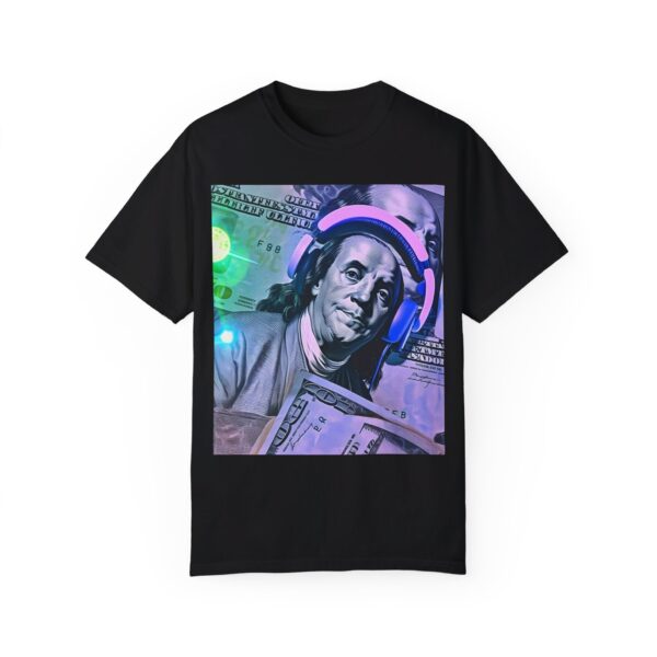 MONEY CALL | RETRO PURPLE POP $100 BILL THEME STYLE T-SHIRT | CHARGEIT2THAGAME | ELITE ST. – SEASON 1 COLLECTION | The Perfect Gift for Trendsetters & Money Enthusiasts