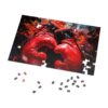 "KO" CLASSIC RENAISSANCE RED BOXING GLOVES JIGSAW PUZZLE | MIDNIGHT BLUE & BLACK BACKDROP | CHARGEIT2THAGAME | ELITE ST. - SEASON 1 COLLECTION | The Perfect Challenge for Puzzle Enthusiasts - Image 2